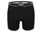 Boxer noir pour homme avec une ceinture élastique blanche et noire.