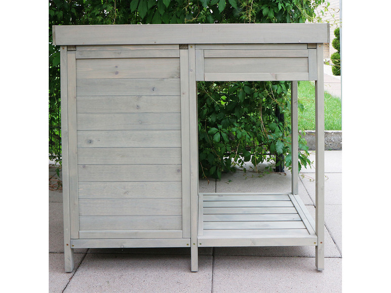 Aller en mode plein écran : HABAU Table de jardin avec armoire inférieure, 98 x 48 x 95 cm - Image 9