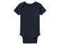Body bébé bleu foncé à manches courtes avec boutons-pression.