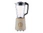 Blender SilverCrest beige avec bol transparent.