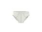 Slip en coton blanc avec coutures grises, vue de face.