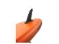 Planche de paddle gonflable orange avec aileron.