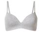 Soutien-gorge en coton gris clair à fines bretelles