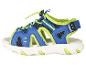 Sandales enfant bleu et vert, style sportif.