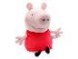 Peluche Peppa Pig avec une robe rouge.