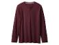 T-shirt Henley bordeaux à manches longues