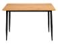 Table à manger en bois avec pieds en métal noir