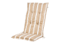 Coussin de chaise rayé beige.