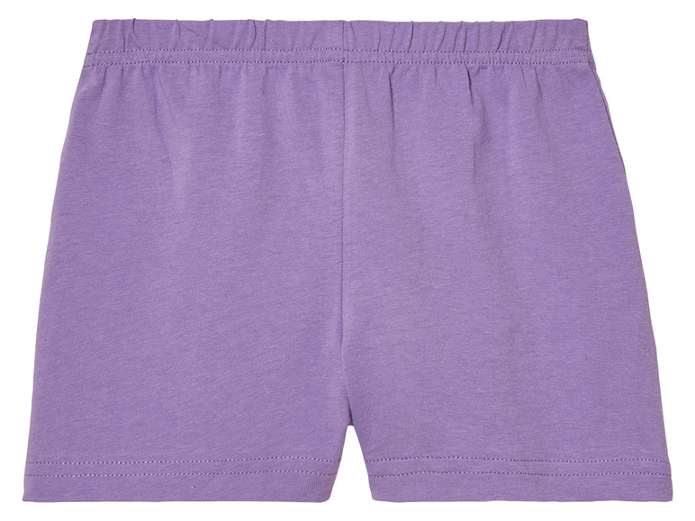 Shorts pour femme de couleur violet, élastiques.