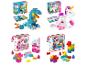 Différents coffrets de construction MEGA BLOKS, dont un dinosaure, une licorne et des sacs de briques.