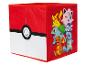Boîte de rangement rouge Pokémon : Pikachu, Mewtwo et autres personnages.