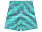 Un short vert avec des rayures blanches.