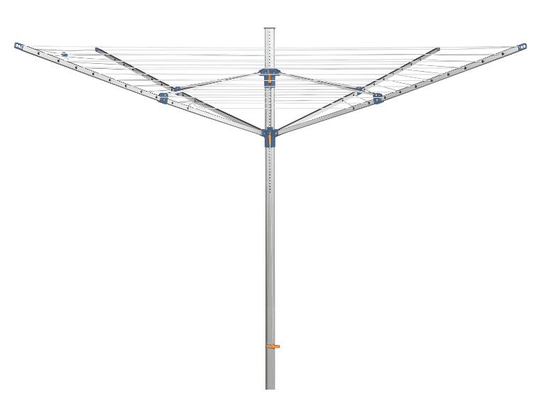 Séchoir parapluie rotatif en aluminium avec plusieurs fils à linge