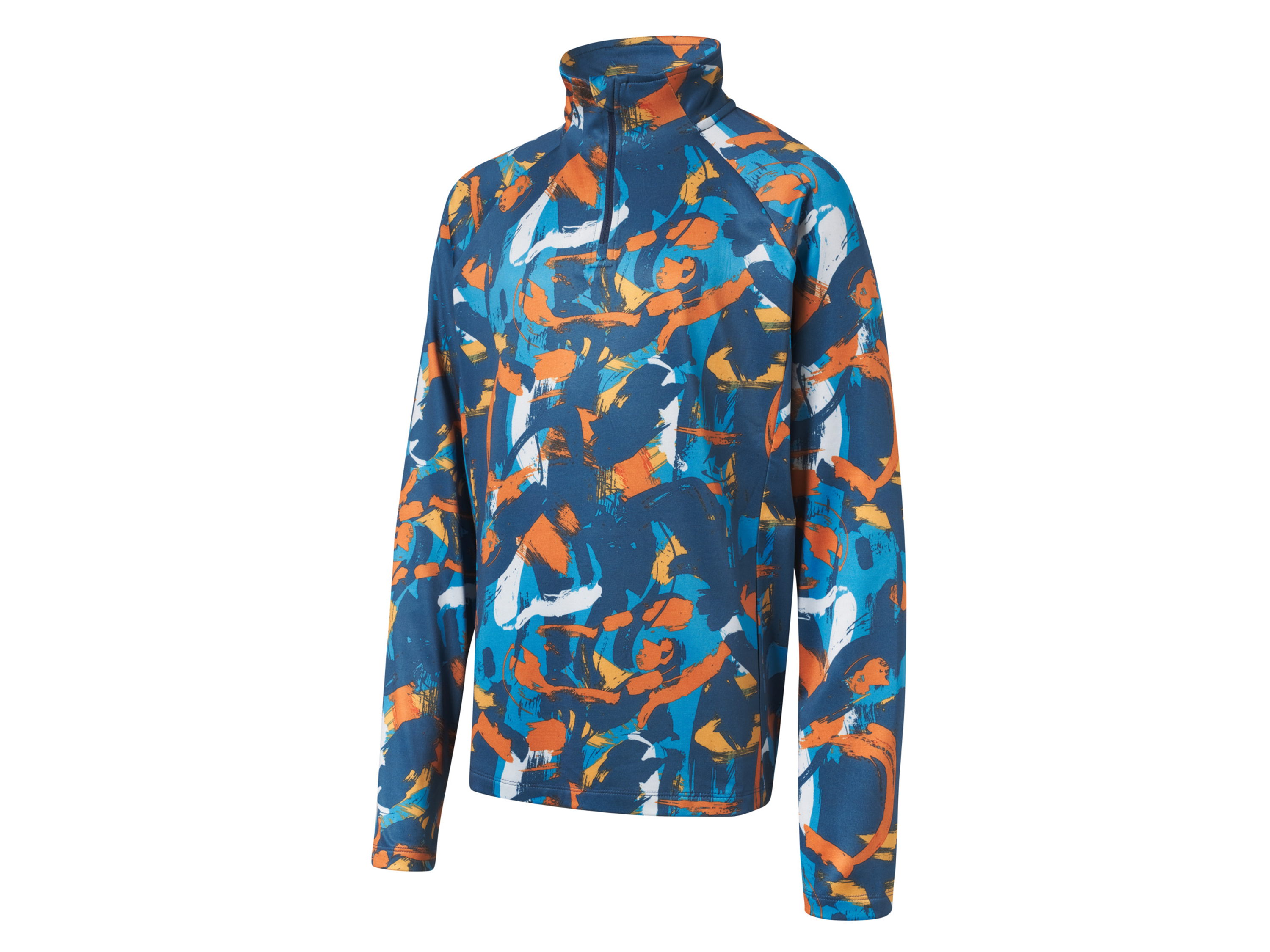 CRIVIT T-shirt thermique fonctionnel garçon (8-10 ans, bleu/orange/blanc)