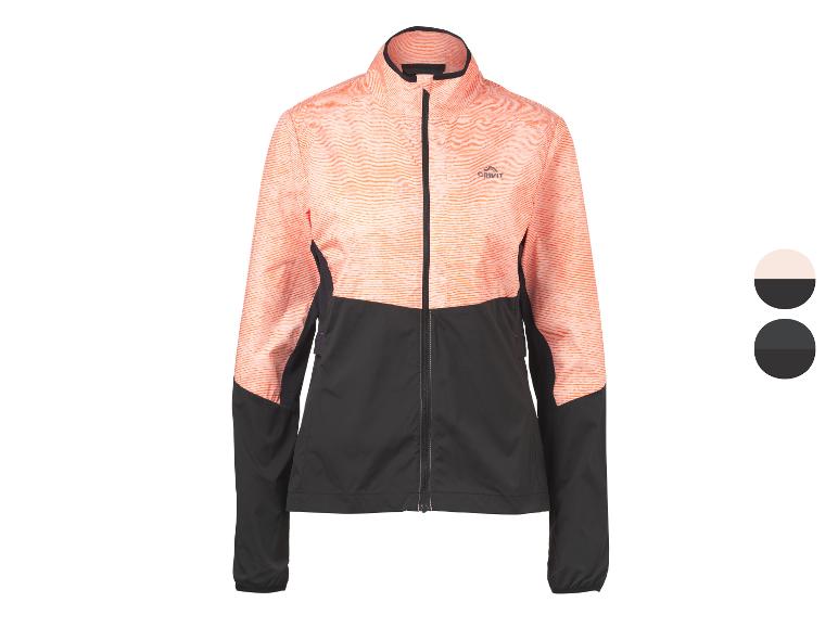 Veste de sport zippée orange et noire pour femme