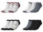 Lot de 12 paires de chaussettes de sport en blanc, gris, noir et rose.