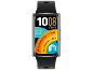 Montre connectée noire avec écran couleur affichant 10:08 et des données de fitness.