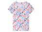 T-shirt à manches courtes avec imprimé coquillages bleu et rose.