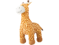 Girafe en peluche avec des taches marron.
