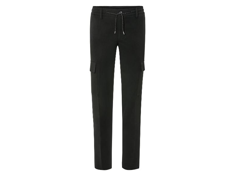 Pantalon cargo noir avec cordon.