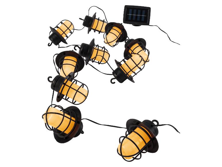 Guirlande lumineuse solaire au design lanterne rétro