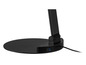 Lampe de bureau noire avec port USB et cordon.