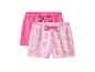 Ensemble de deux shorts pour filles, un rose et un rose clair avec un motif Peppa Pig.