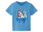 T-shirt enfant bleu avec impression de chiots et le texte «GOOD PUPS».