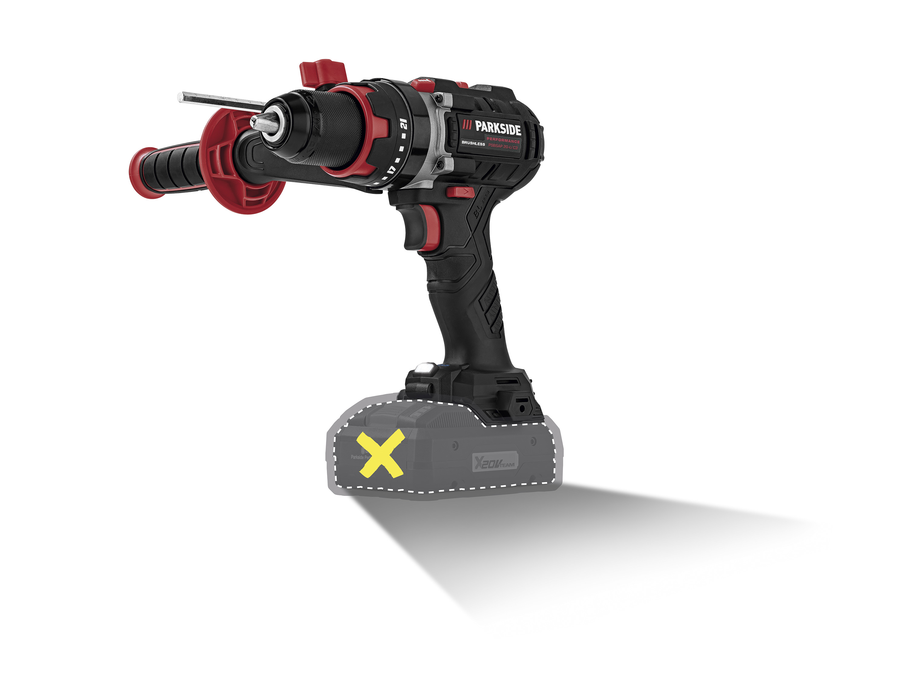 PARKSIDE PERFORMANCE® Perceuse-visseuse à percussion PSBSAP 20-Li C3, 20 V