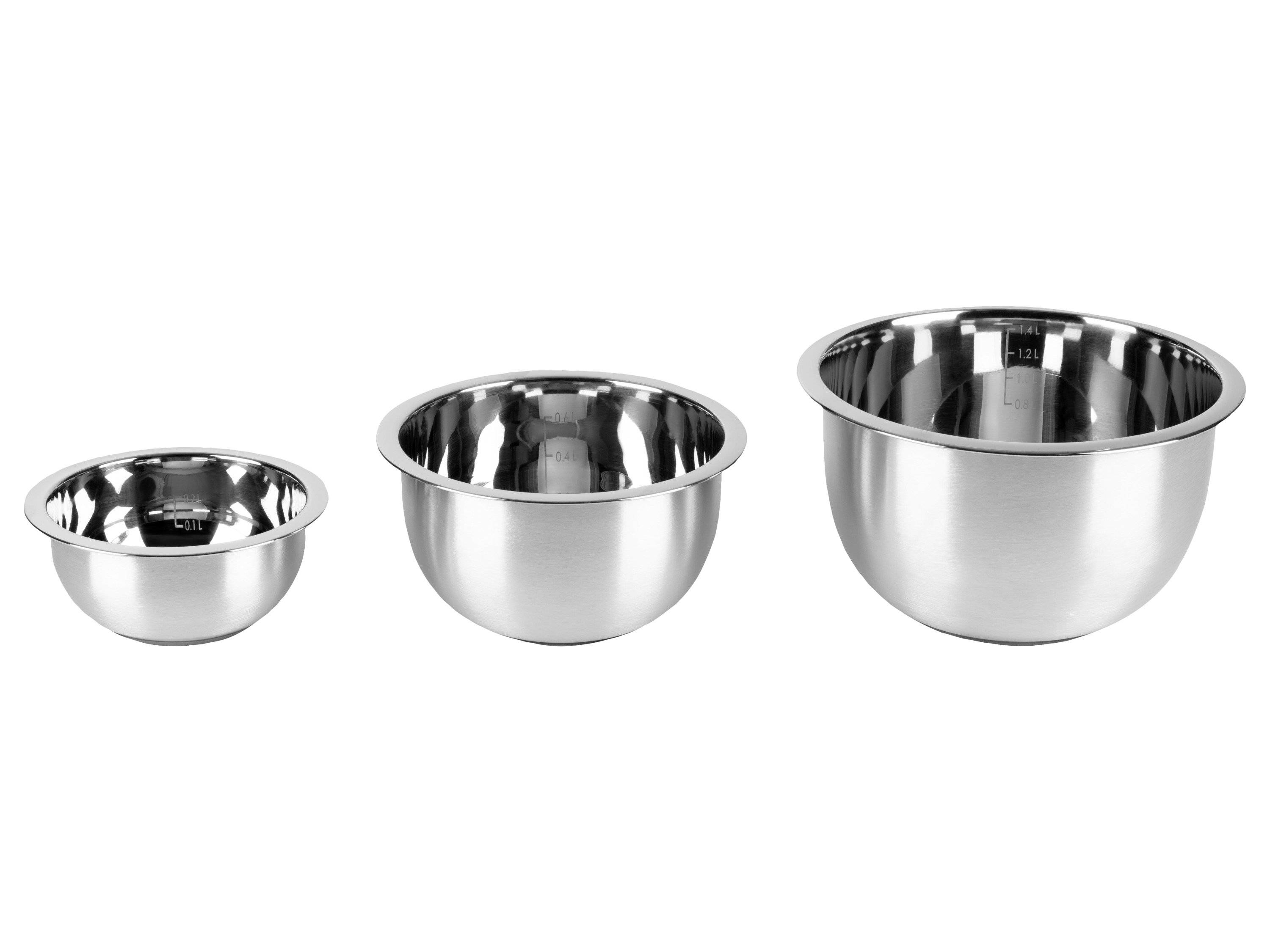 LIVARNO home Set de saladiers en inox (Bol à mélanger, lot de 3)