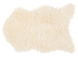 Tapis en fausse fourrure blanc crème à texture hirsute