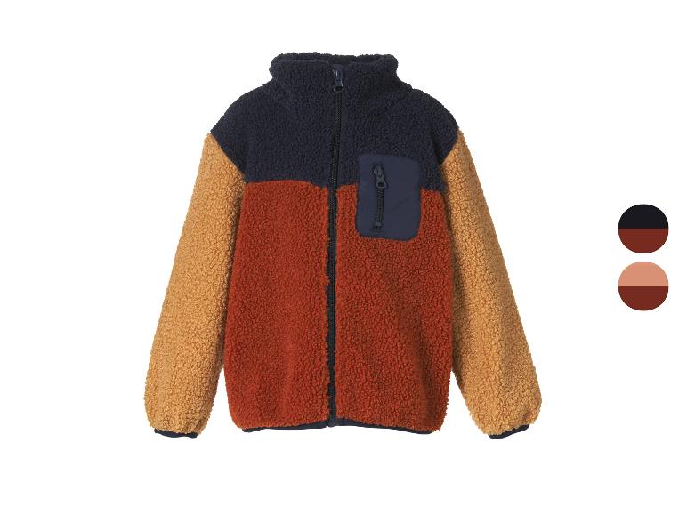 Veste polaire color block avec poche poitrine et fermeture éclair.