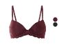 Un soutien-gorge bordeaux en dentelle