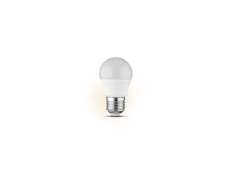 Une ampoule LED blanche avec un culot E14.