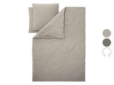 LIVARNO® Parure de lit en coton et lin, 260 x 240 cm