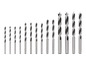 Un ensemble de 13 forets de différents diamètres.
