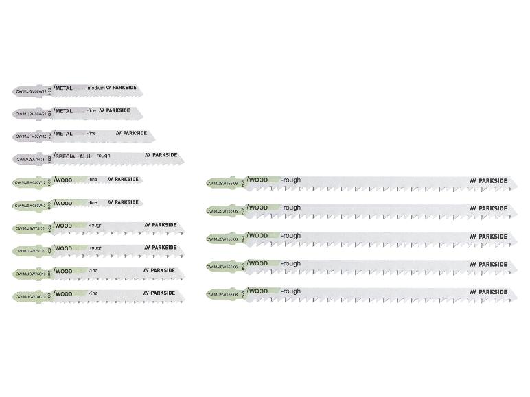 Lames de scie sauteuse PARKSIDE pour métal, aluminium et bois, avec diverses finitions.