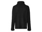 Pull noir à col roulé.