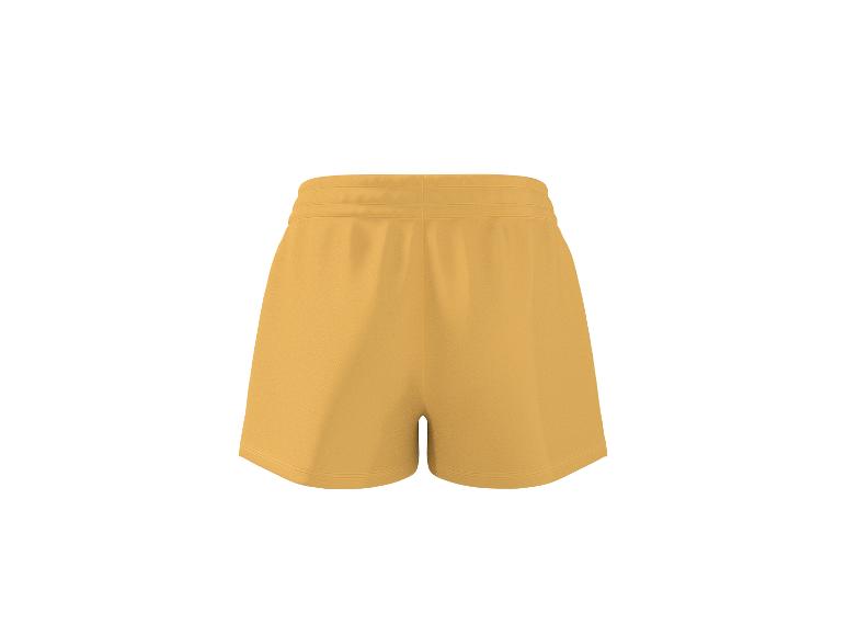 Shorts de sport jaunes avec taille élastique.
