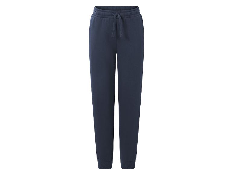 Pantalon de jogging bleu marine avec taille élastique et cordon de serrage.
