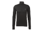 T-shirt noir à manches longues pour homme avec fermeture éclair