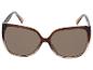 Lunettes de soleil marron avec verres et monture dégradés.