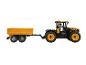 Tracteur Fastrac et remorque jaune, jouets agricoles.