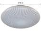 Plafonnier LED rond de 27,8 cm avec motif rayé et pointillé.