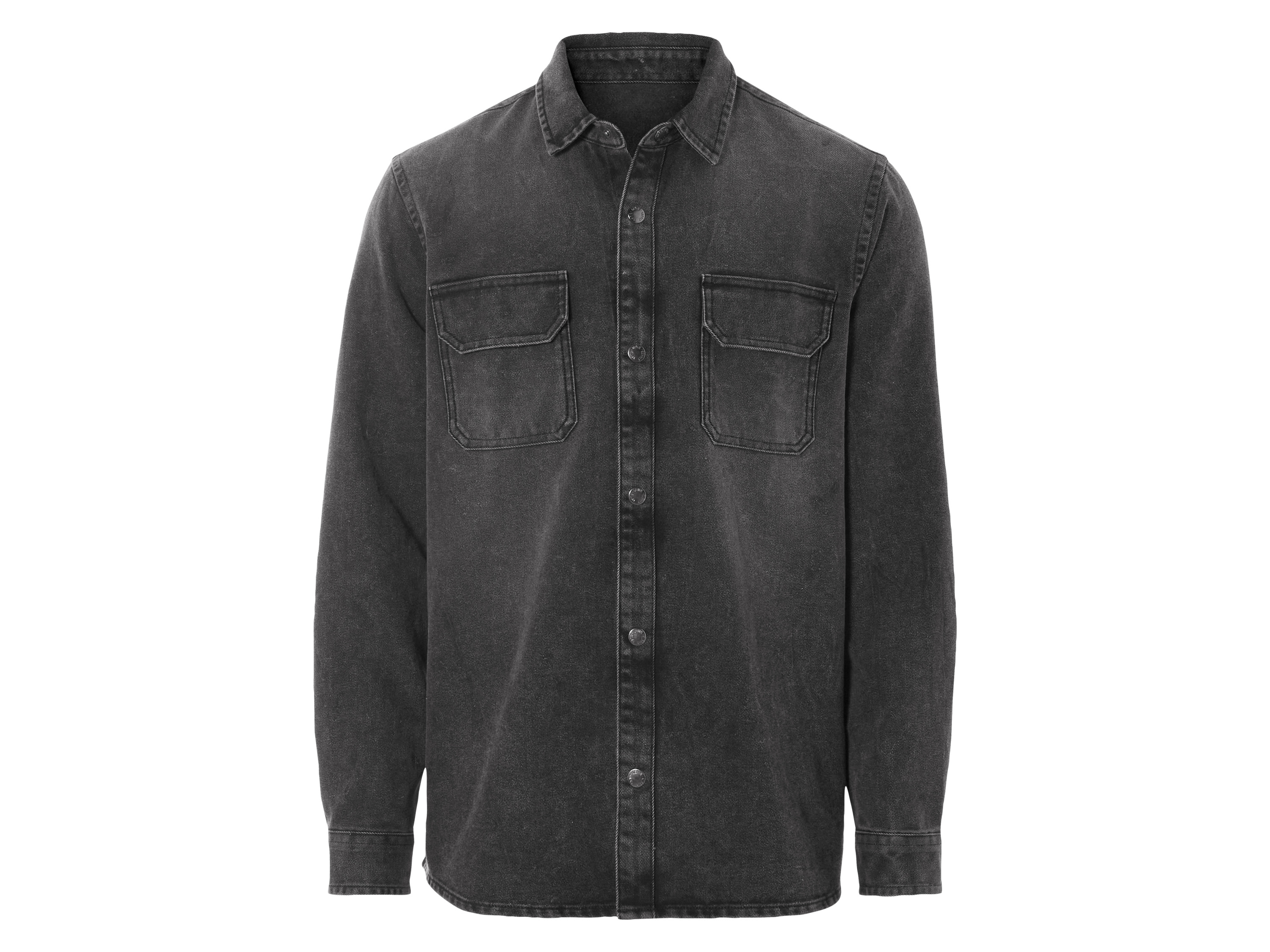 LIVERGY® Chemise en jean homme (noir, M (39/40))