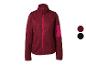 Veste polaire femme rouge foncé avec des accents roses et une option de couleur noire.