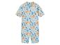 Combinaison de bain bébé, motif océanique avec baleines et hippocampes.