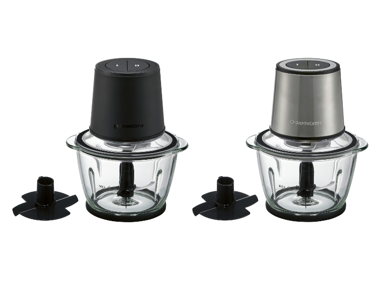 Deux hachoirs SILVERCREST® Premium-Multizerkleinerer »SMZE 500 C2«: noir et acier inoxydable