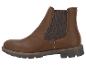 Bottes Chelsea marron pour hommes avec empiècements élastiques et semelle épaisse.