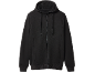 Sweat à capuche noir pour homme avec fermeture éclair et intérieur polaire.